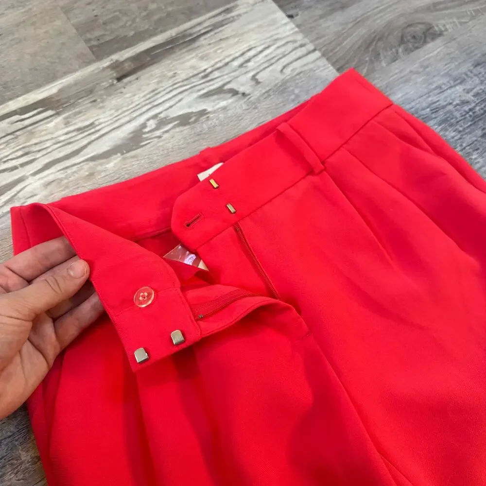 NWT J.Crew Pleated Tapered Ankle Trousers Office Siren Corpcore Workwear 00